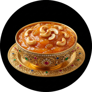 Kasi halwa in golden bowl