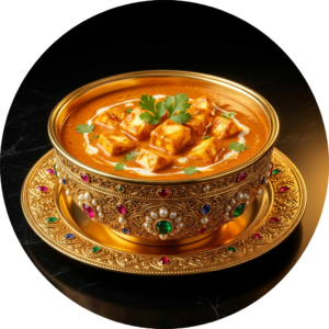 Paneer butter masala in golden bowl
