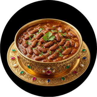 Rajma masala in golden bowl