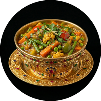 Mix veg in golden bowl