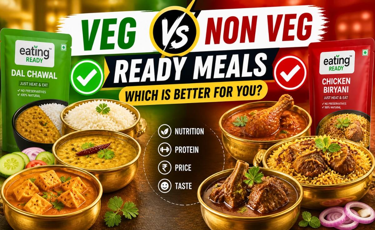 veg vs non veg ready meals india comparison
